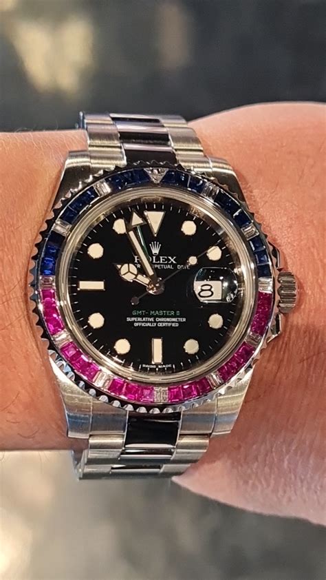 rolex gmt rubini e zaffiri prezzo|rolex gmt master ii.